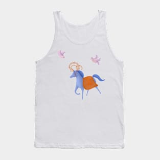 Circus horse and birds sticker pack Tank Top